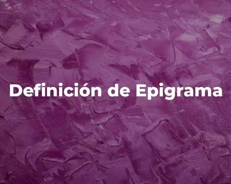Definición de Epigrama