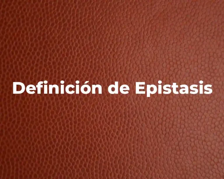 Definición de Epistasis
