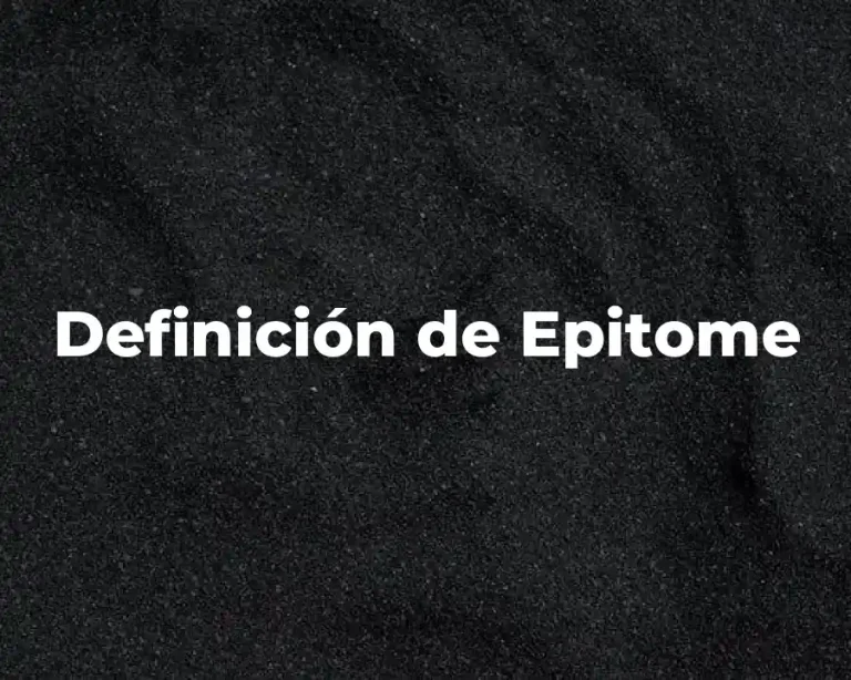 Definición de Epitome