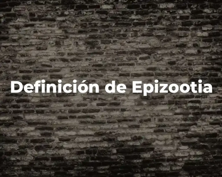 Definición de Epizootia