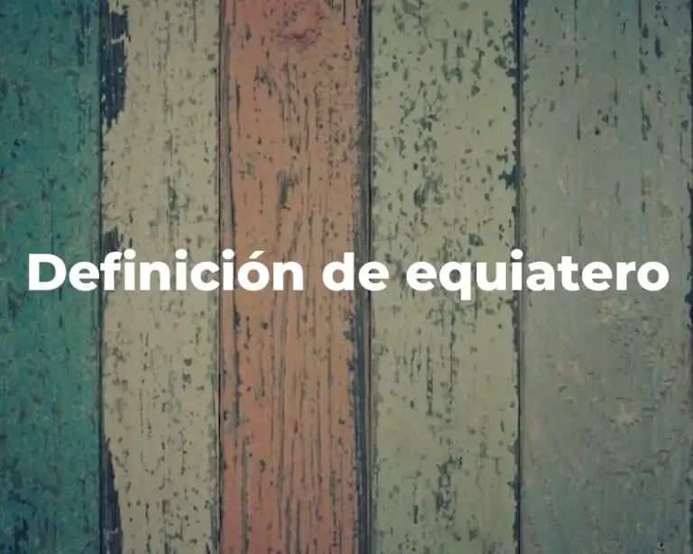 Definición de equiatero