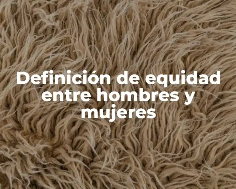 Definición de equidad entre hombres y mujeres