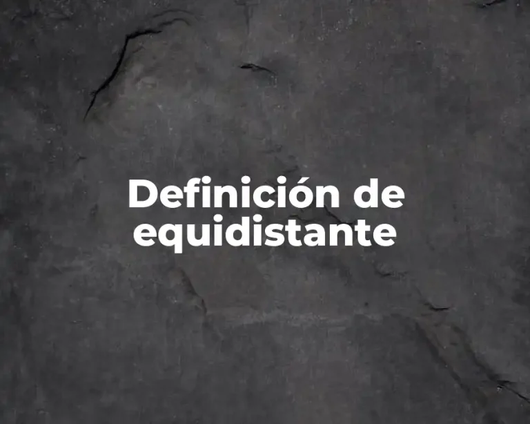 Definición de equidistante