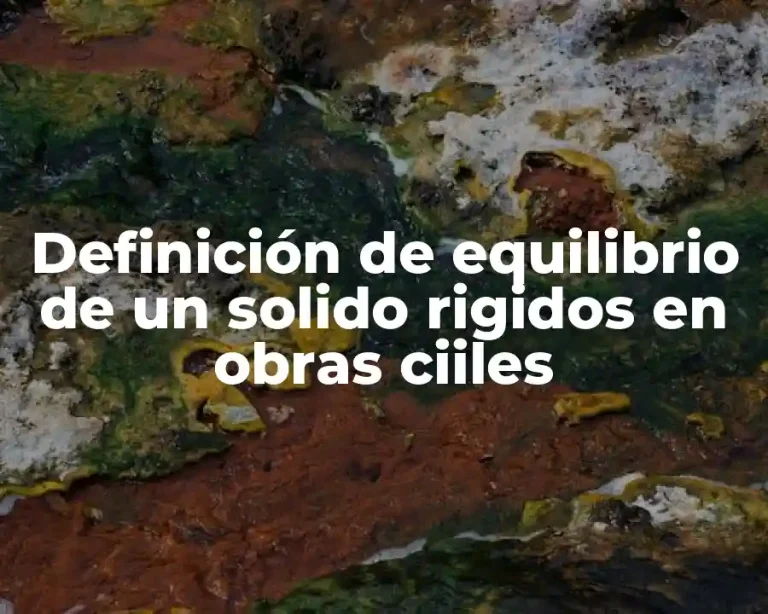 Definición de equilibrio de un solido rigidos en obras ciiles