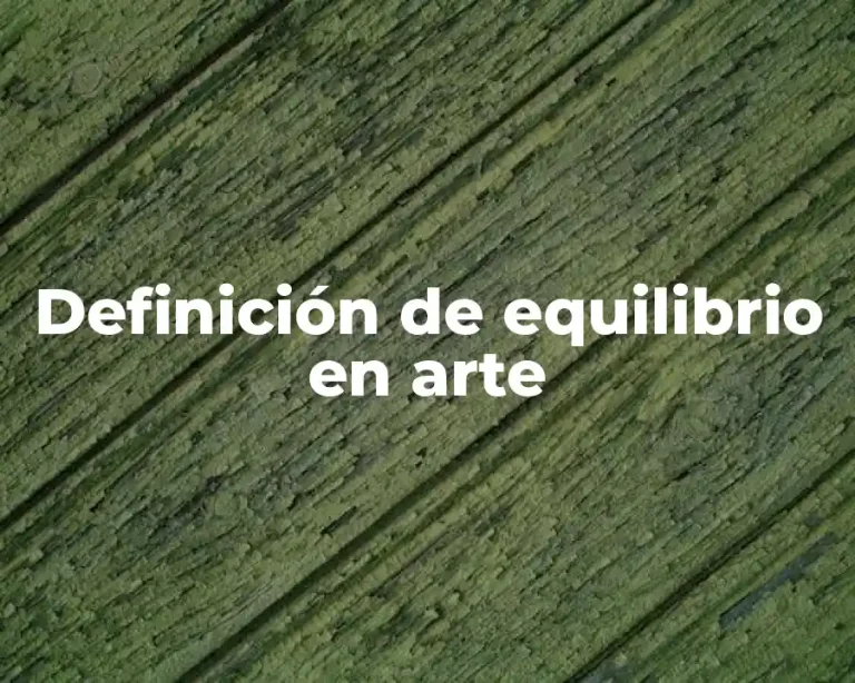 Definición de equilibrio en arte