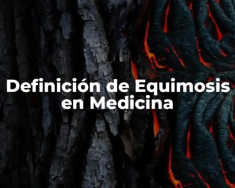 Definición de Equimosis en Medicina