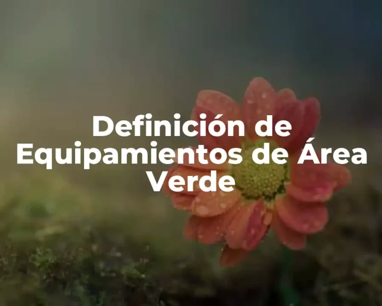 Definición de Equipamientos de Área Verde