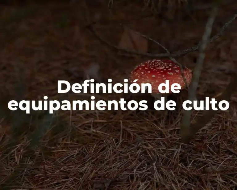 Definición de equipamientos de culto