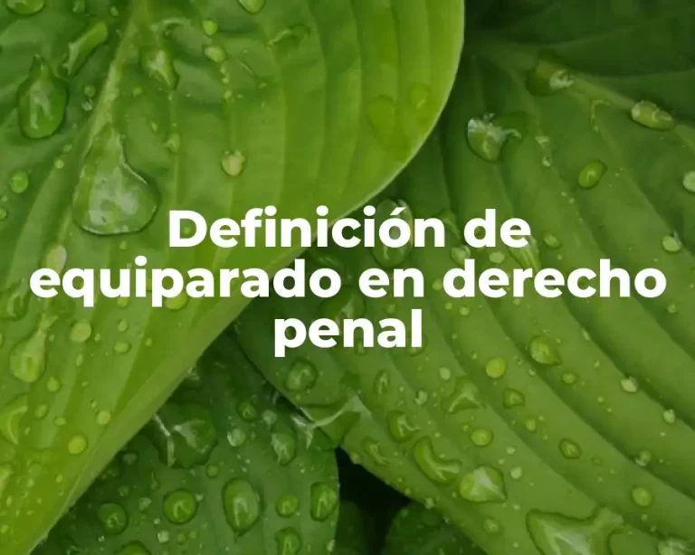 Definición de equiparado en derecho penal