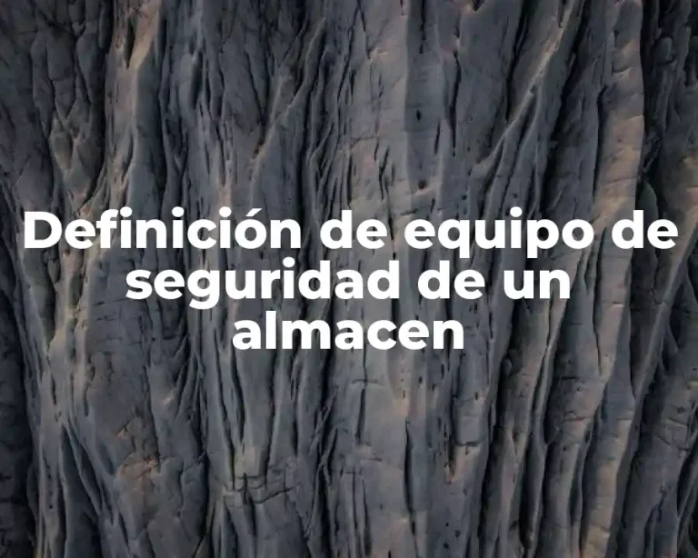 Definición de equipo de seguridad de un almacen