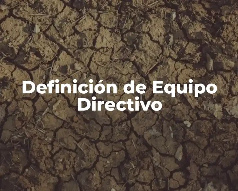 Definición de Equipo Directivo