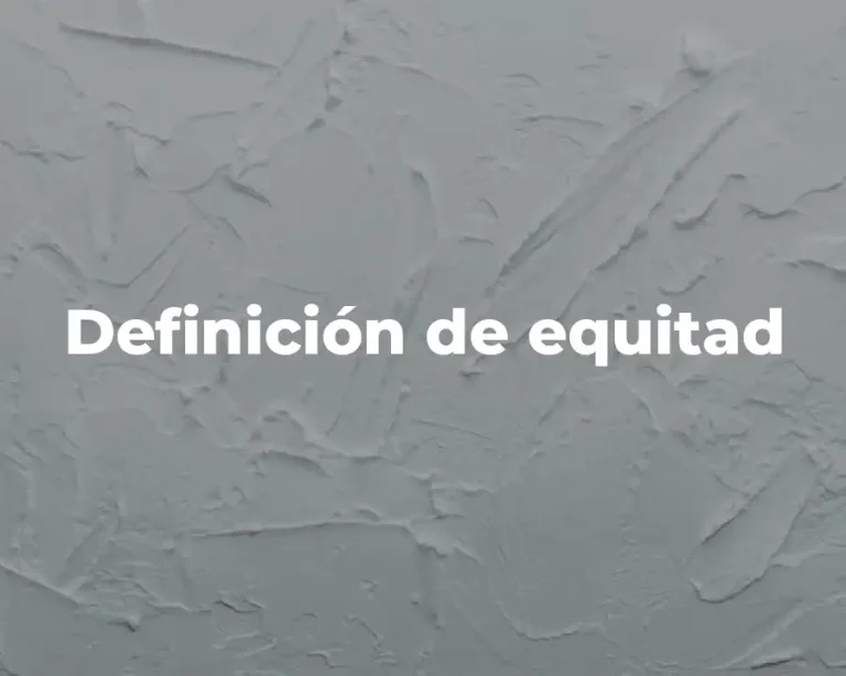 Definición de equitad