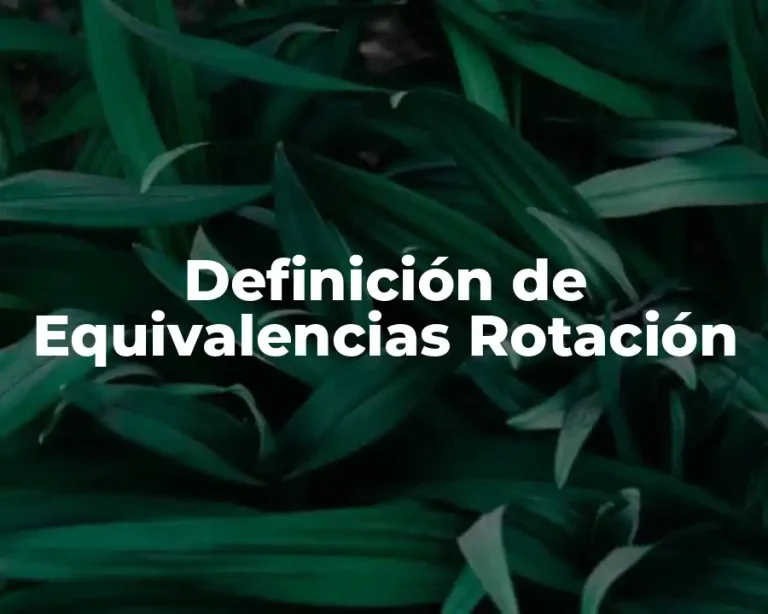 Definición de Equivalencias Rotación
