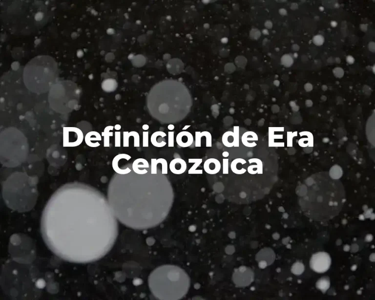 Definición de Era Cenozoica