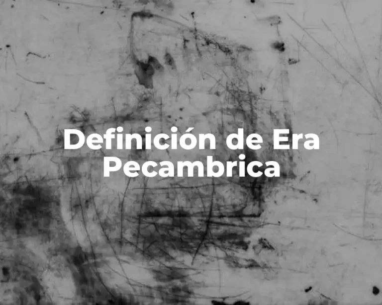 Definición de Era Pecambrica