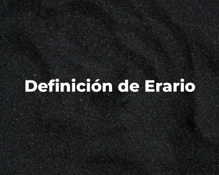 Definición de Erario