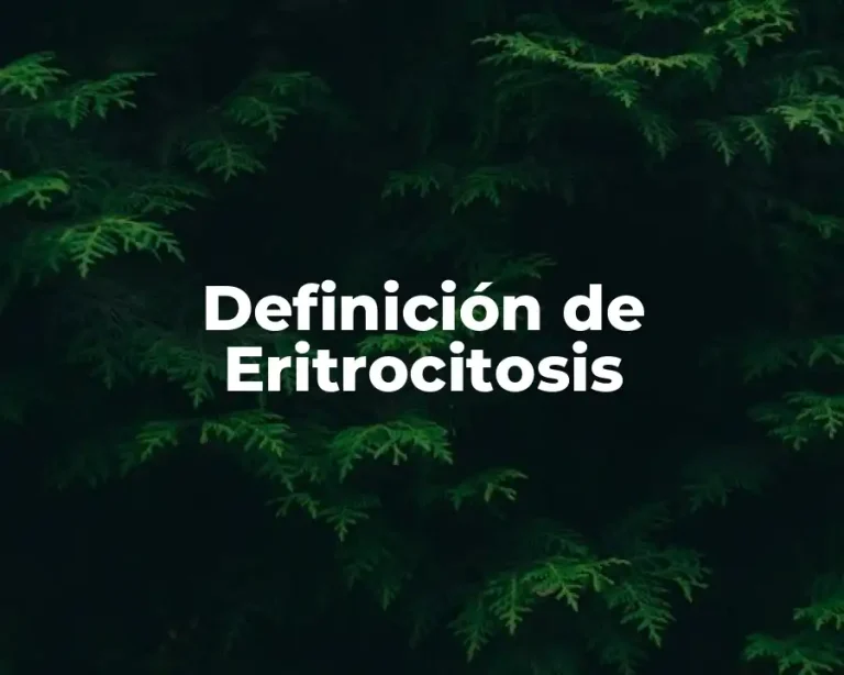 Definición de Eritrocitosis