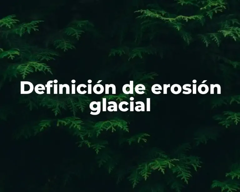 Definición de erosión glacial