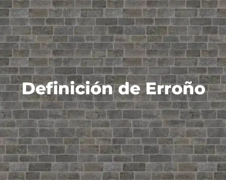 Definición de Erroño
