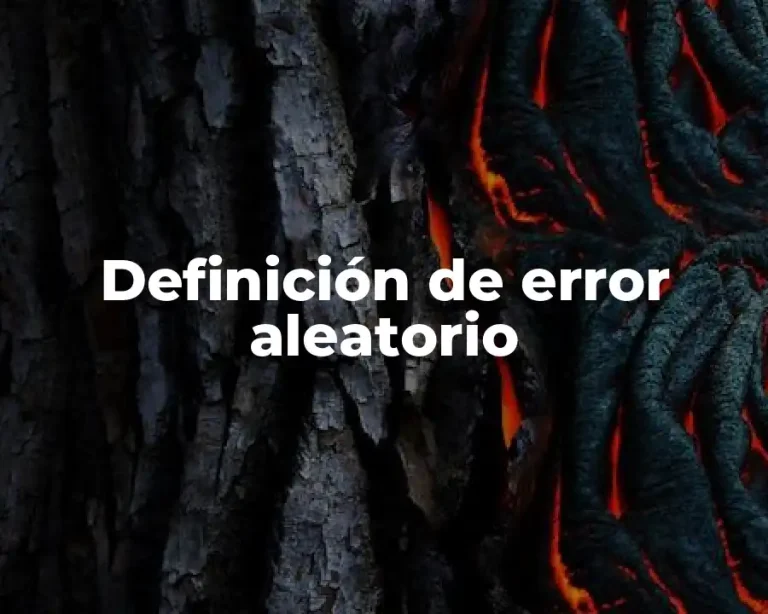 Definición de error aleatorio