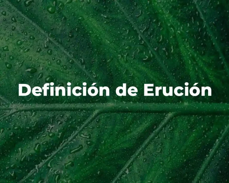 Definición de Erución