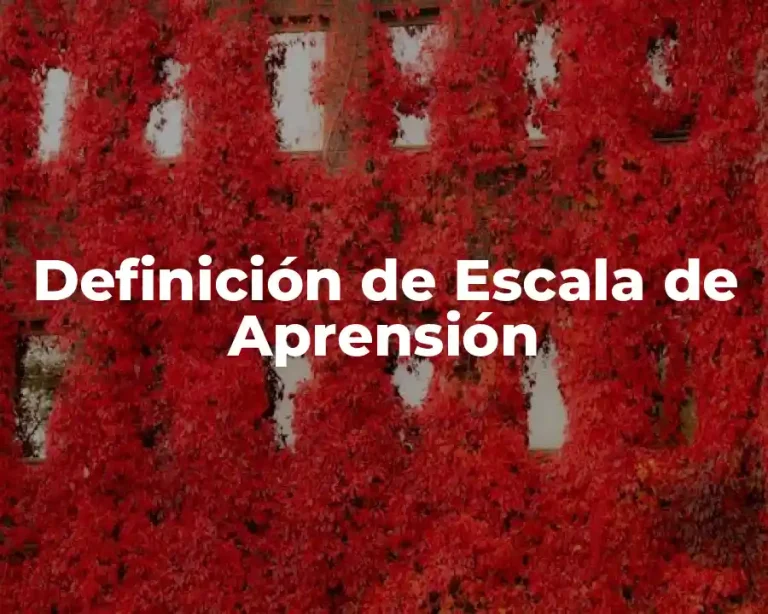 Definición de Escala de Aprensión