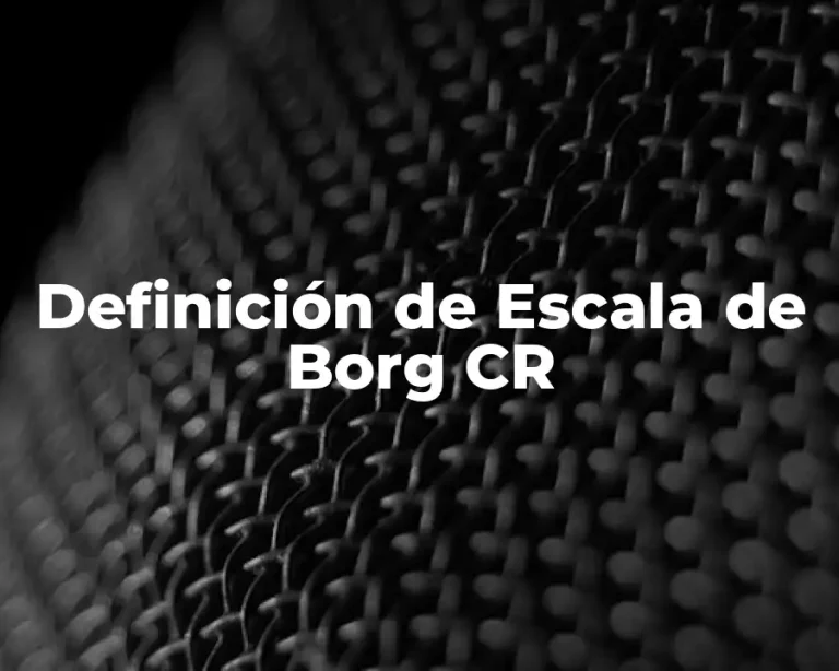 Definición de Escala de Borg CR
