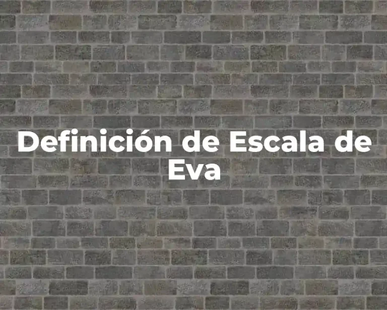 Definición de Escala de Eva