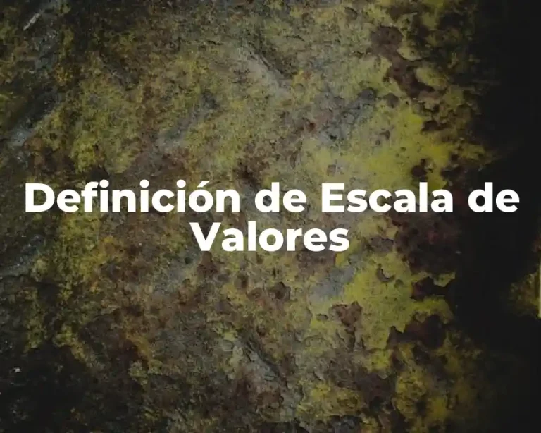 Definición de Escala de Valores