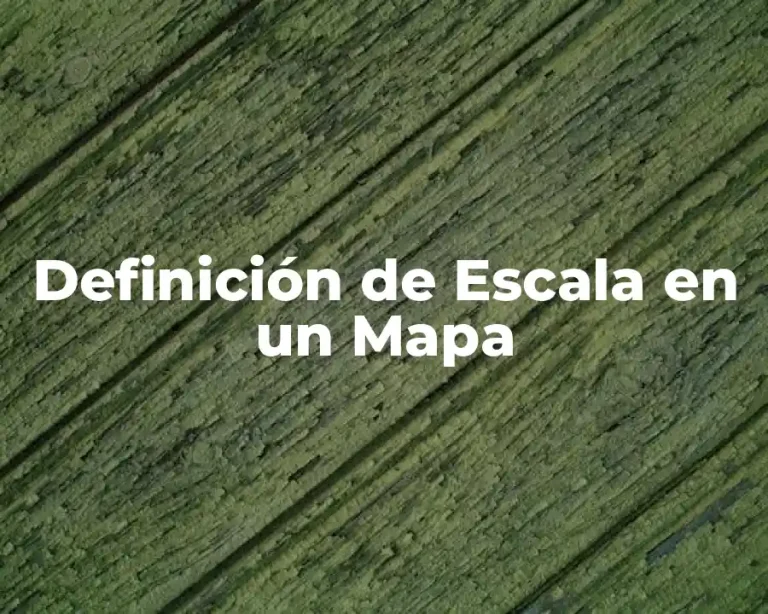 Definición de Escala en un Mapa