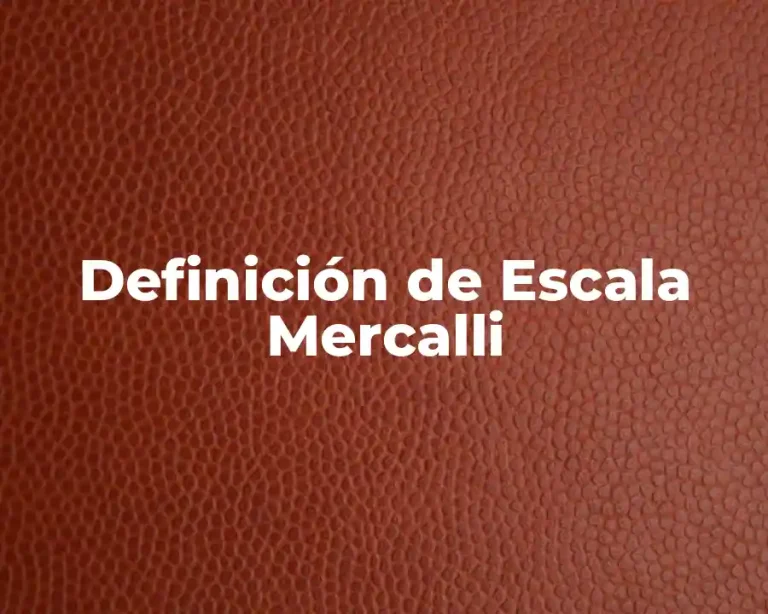 Definición de Escala Mercalli