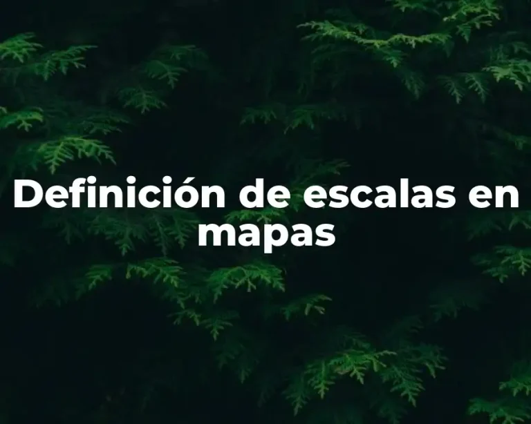 Definición de escalas en mapas
