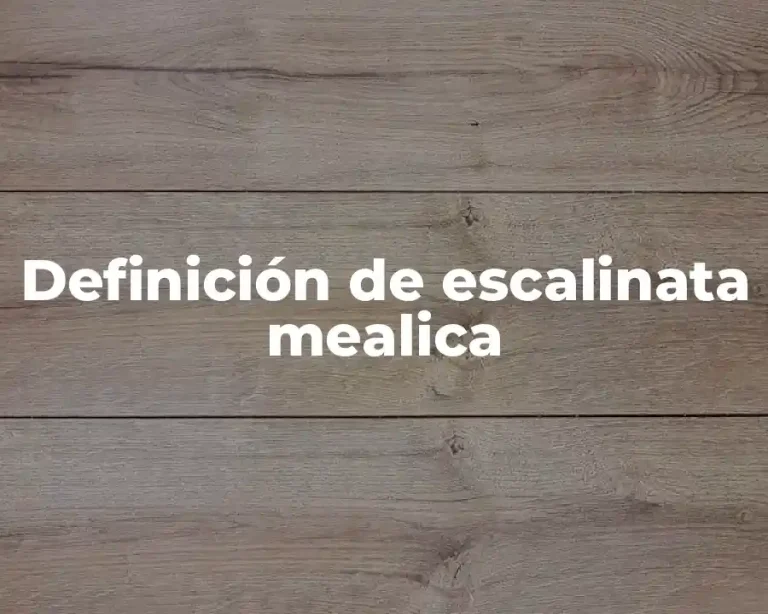 Definición de escalinata mealica