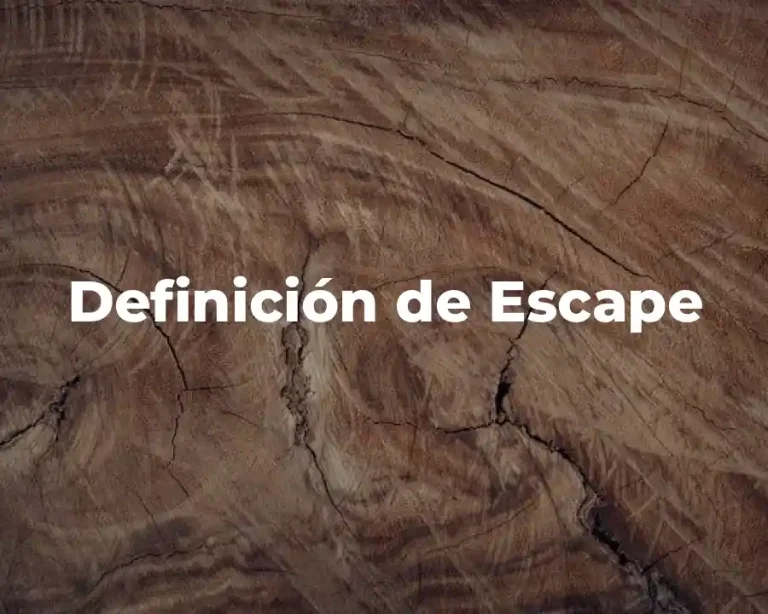 Definición de Escape