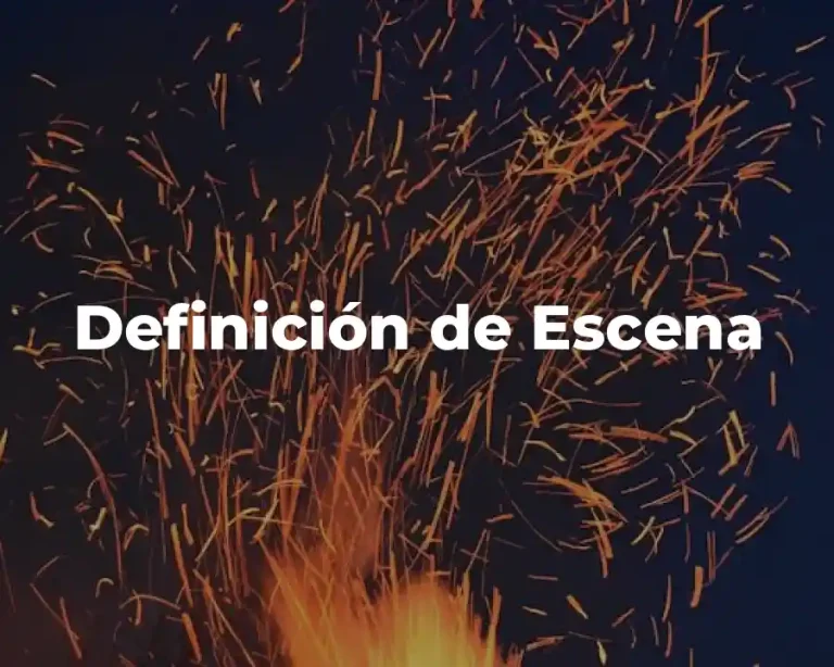 Definición de Escena