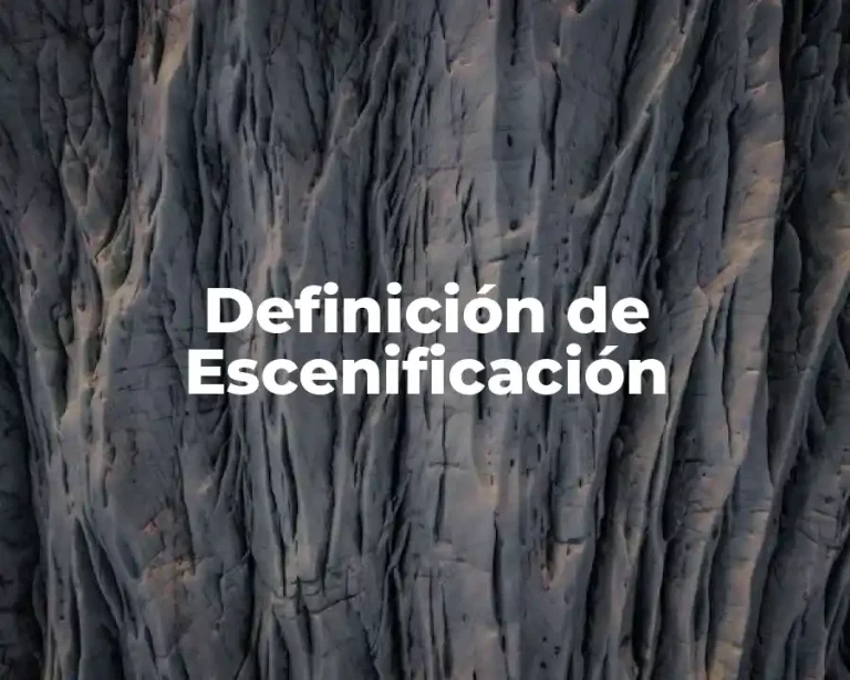 Definición de Escenificación