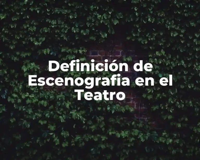 Definición de Escenografia en el Teatro