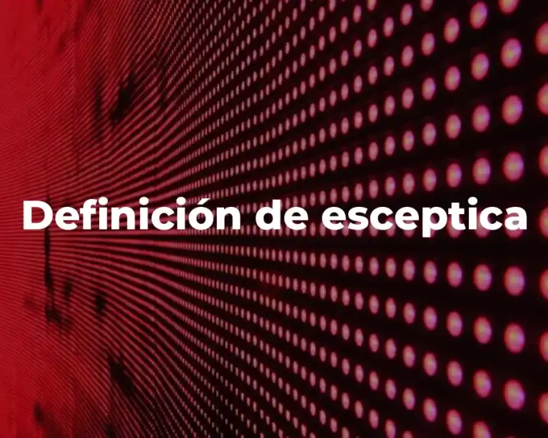 Definición de esceptica