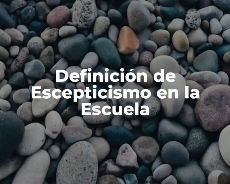 Definición de Escepticismo en la Escuela