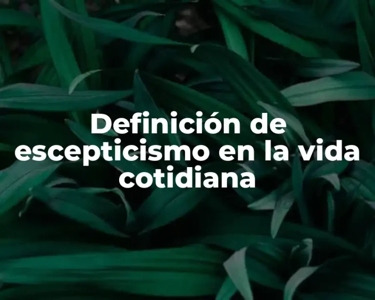 Definición de escepticismo en la vida cotidiana