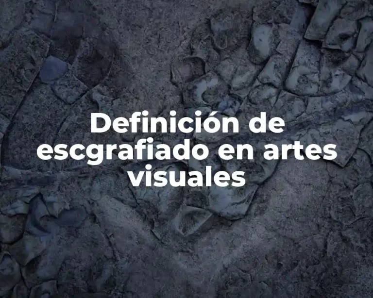 Definición de escgrafiado en artes visuales