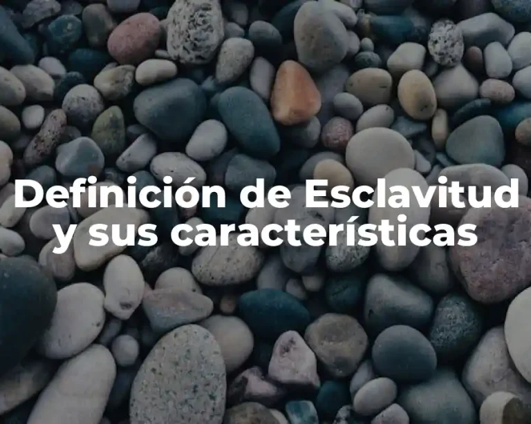 Definición de Esclavitud y sus características