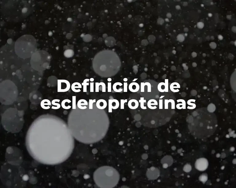 Definición de escleroproteínas