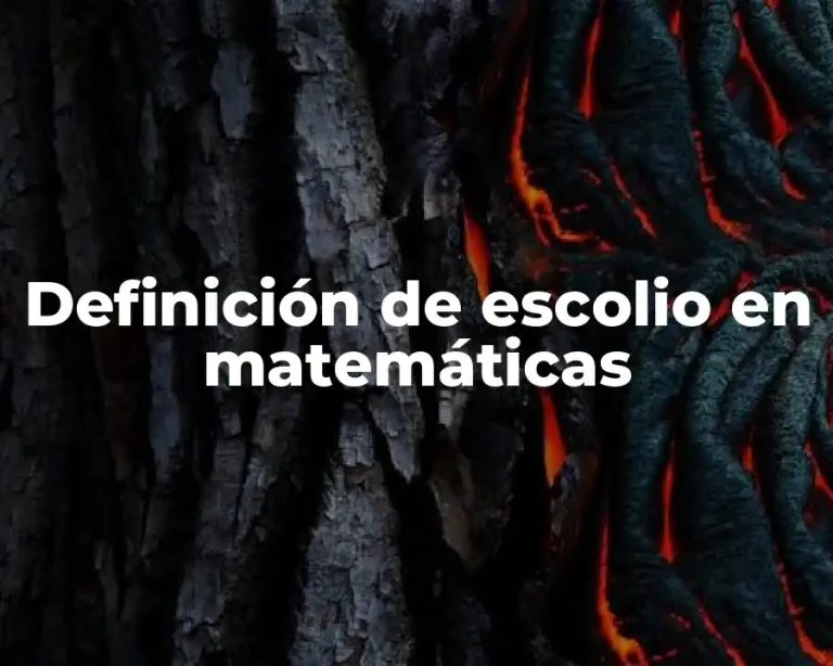 Definición de escolio en matemáticas