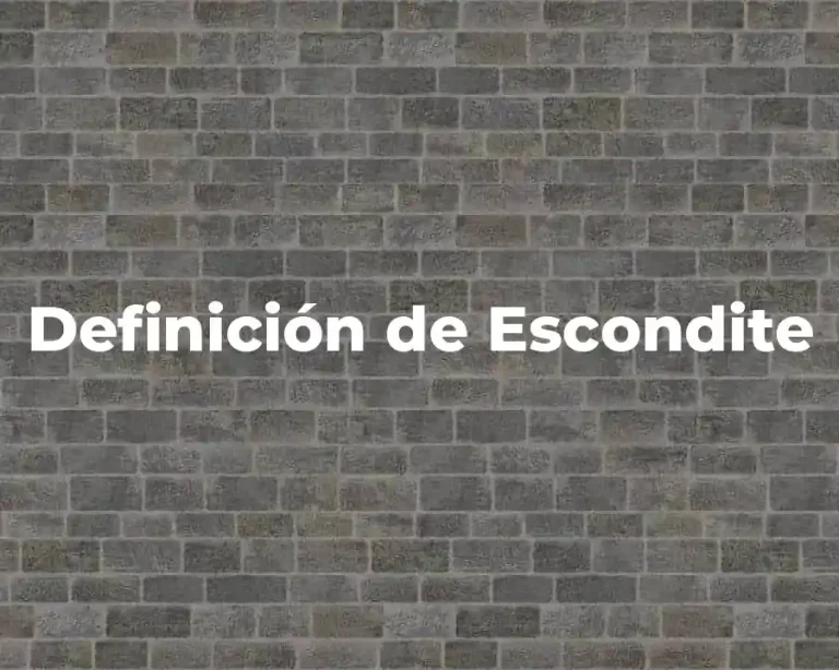 Definición de Escondite