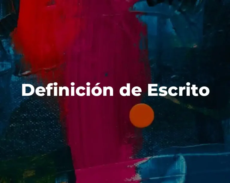 Definición de Escrito