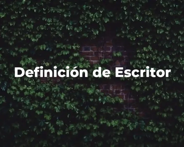 Definición de Escritor