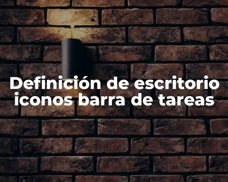 Definición de escritorio iconos barra de tareas