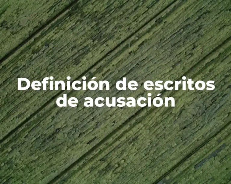 Definición de escritos de acusación