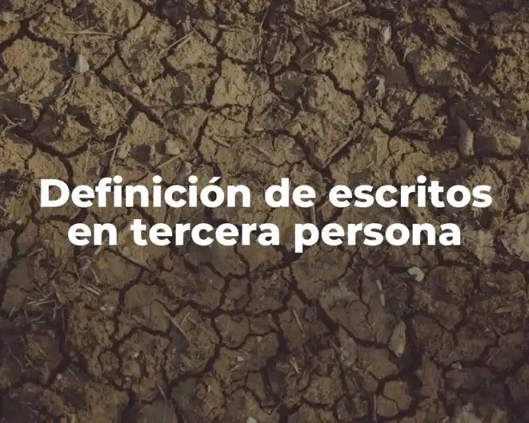 Definición de escritos en tercera persona